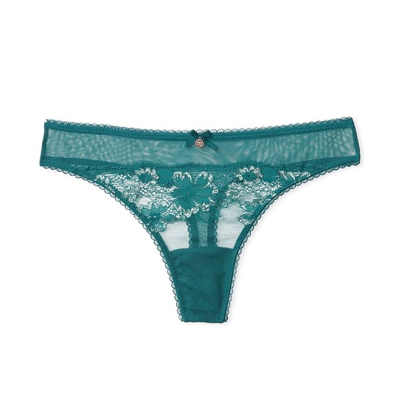 Shimmer Lace Front Thong - Picture 1 of 3